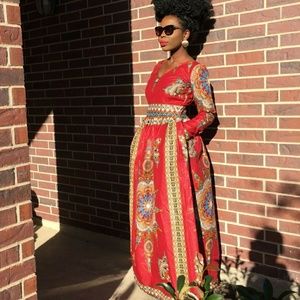 African dress danshiki women maxi dress
